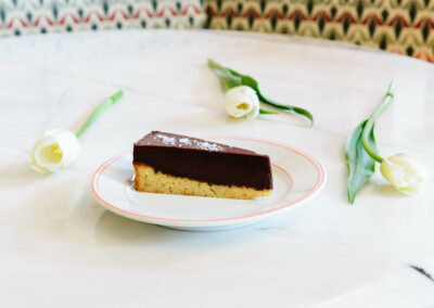 Food photo of pie with tulips Editorial food photography Minneapolis